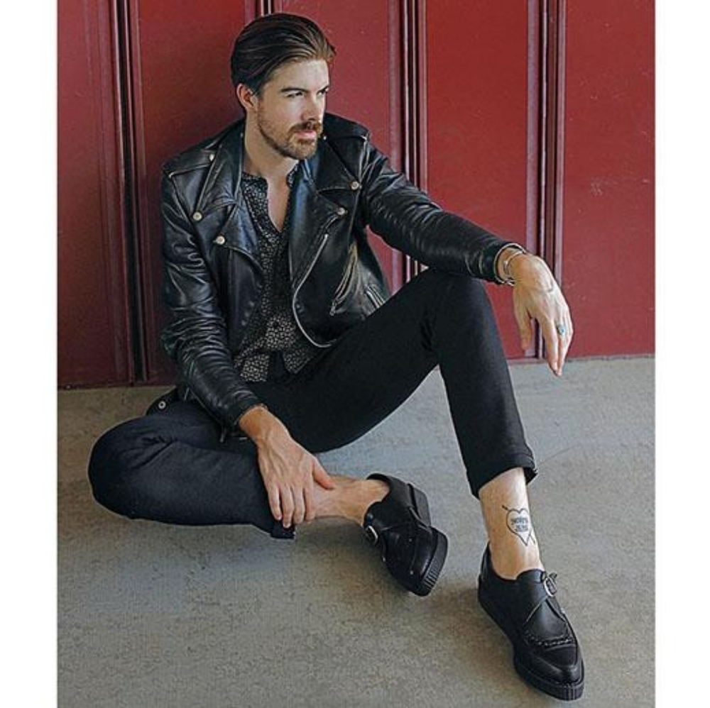 tuk Black Platform Creeper Shoe with Buckle - Picture 6 of 10